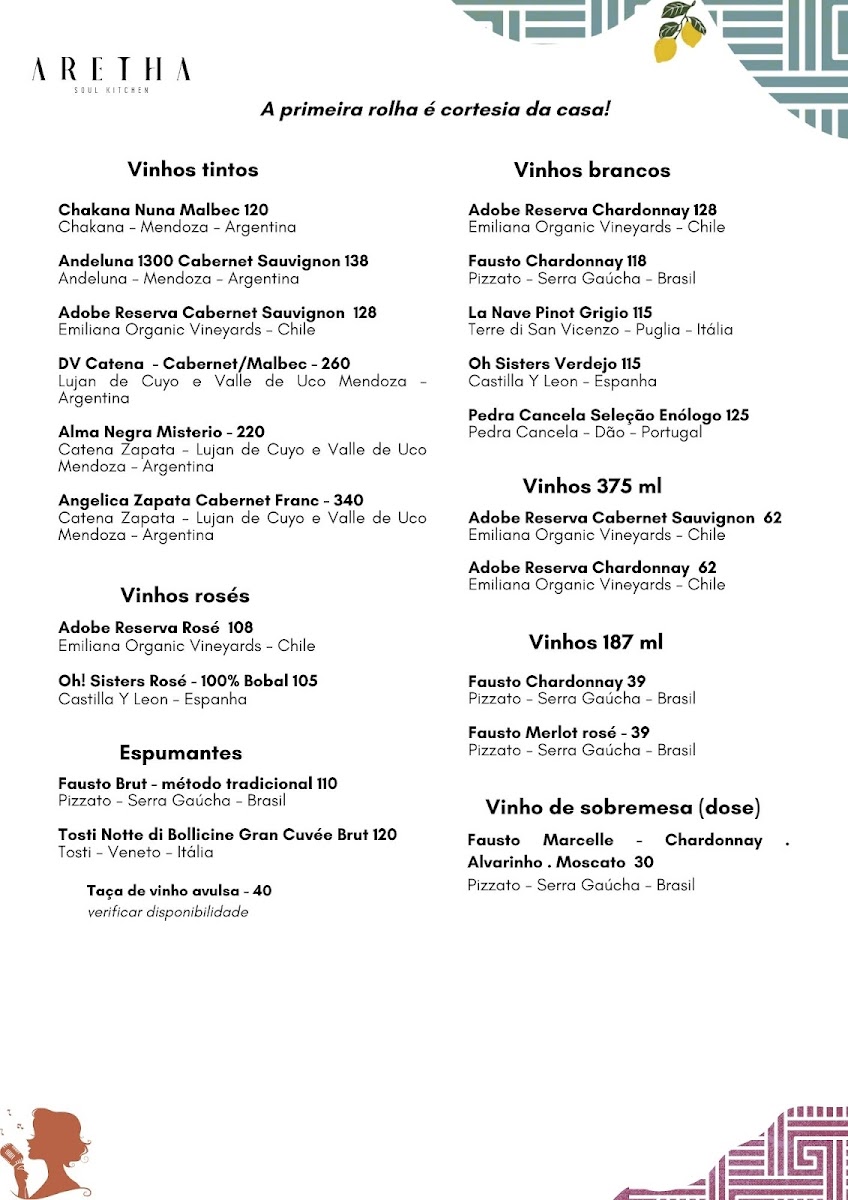 Menu Aretha Soul Kitchen-1