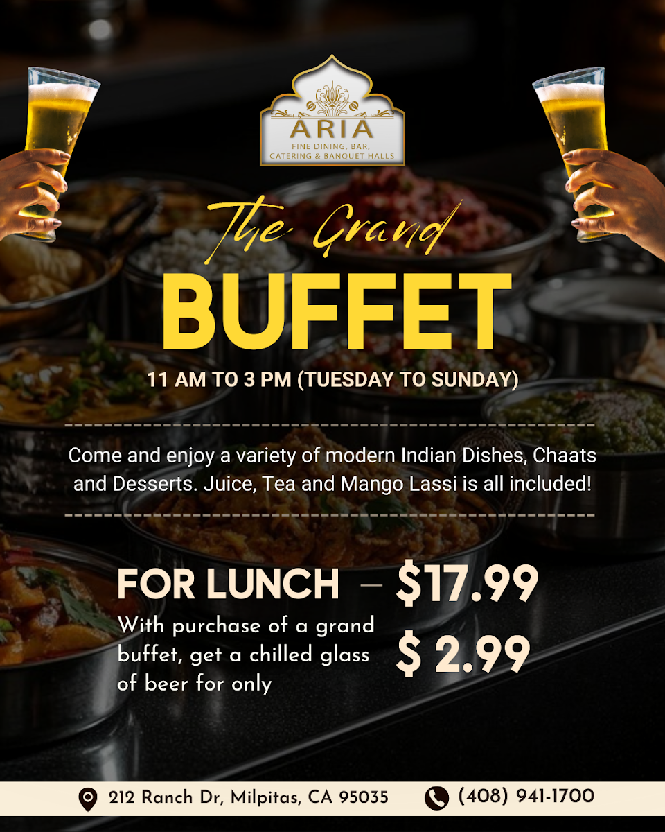 Menu Aria Dining & Banquets Fine Indian Cuisine-10