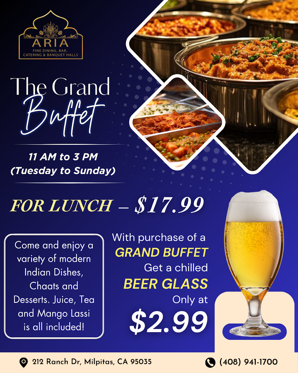 Menu Aria Dining & Banquets Fine Indian Cuisine-4