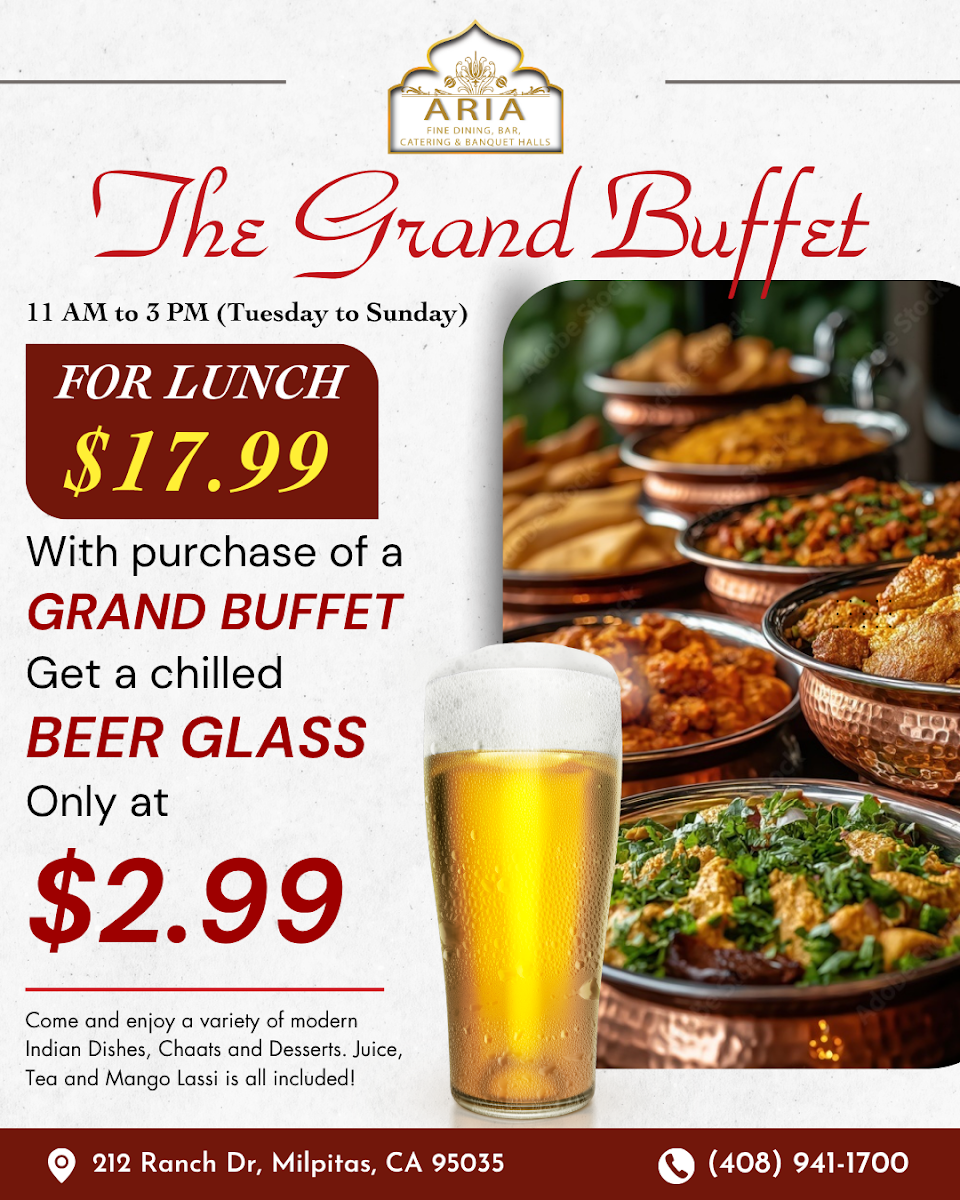 Menu Aria Dining & Banquets Fine Indian Cuisine-7