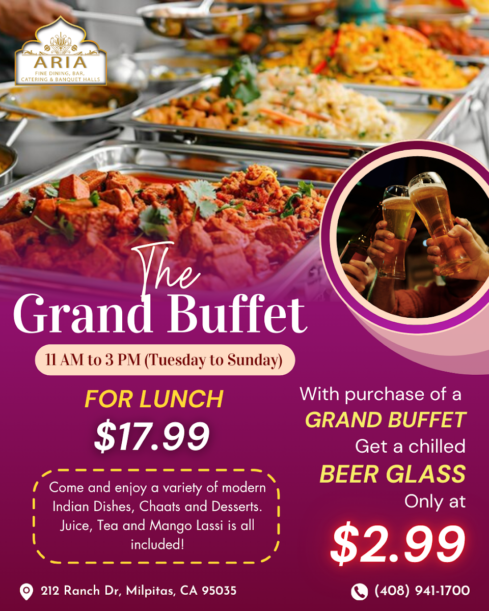 Menu Aria Dining & Banquets Fine Indian Cuisine-8