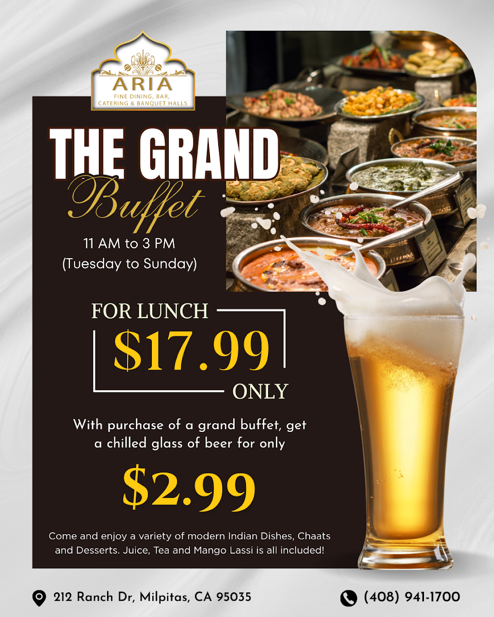 Menu Aria Dining & Banquets Fine Indian Cuisine-9