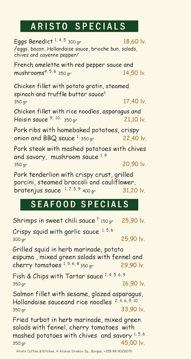 Menu Aristo-9