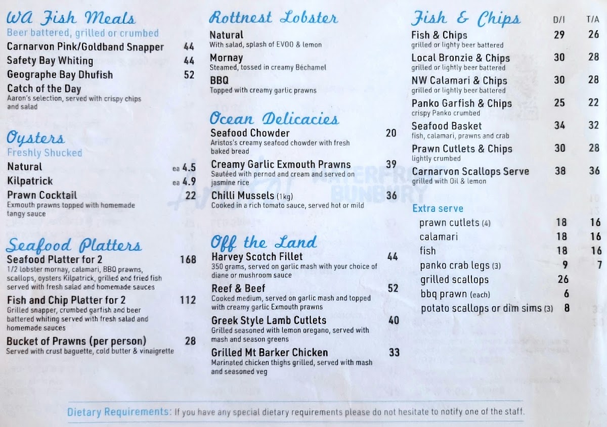Menu Aristos Waterfront Bunbury-3