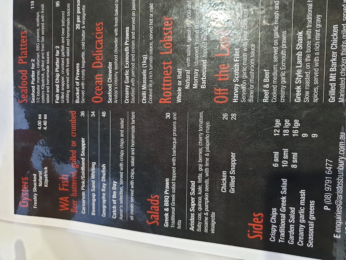 Menu Aristos Waterfront Bunbury-6