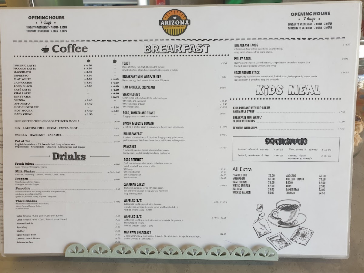 Menu Arizona Cafe & Grill-7