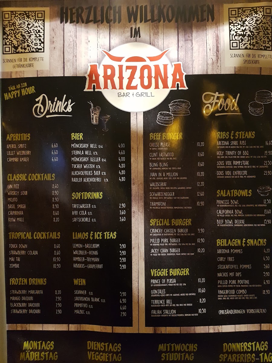 Menu Arizona Erlangen-8