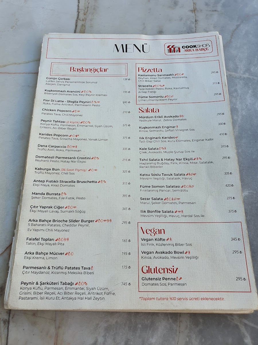 Menu Arka Bahçe Istanbul-2