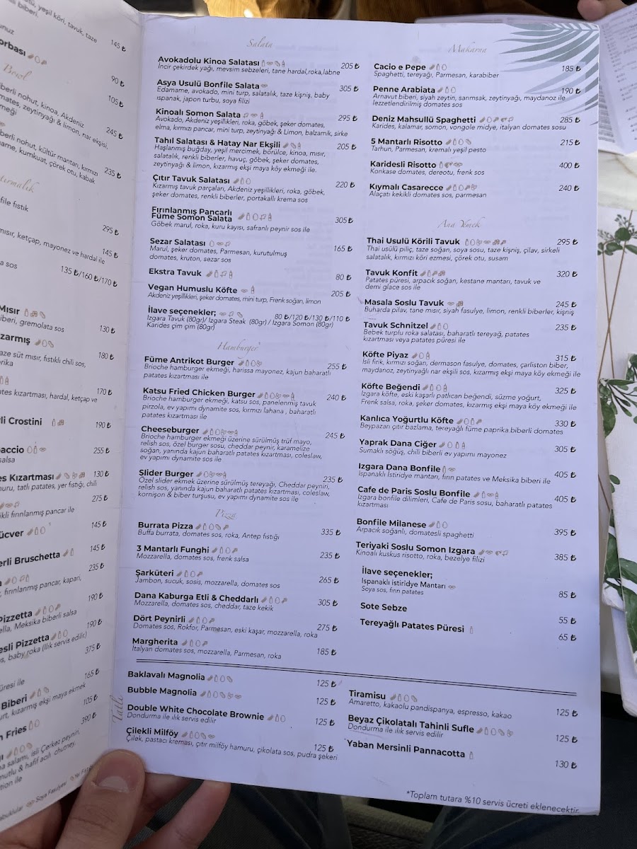 Menu Arka Bahçe Istanbul-7