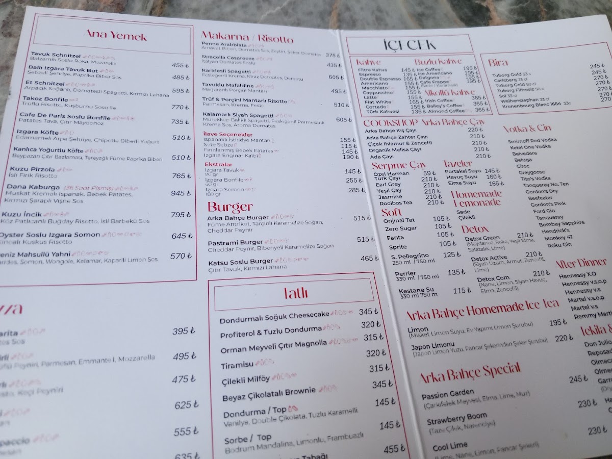 Menu Arka Bahçe Istanbul-8