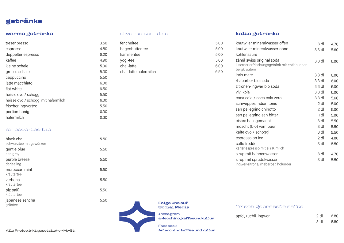 Menu Arlecchino Kaffee & Kultur-1
