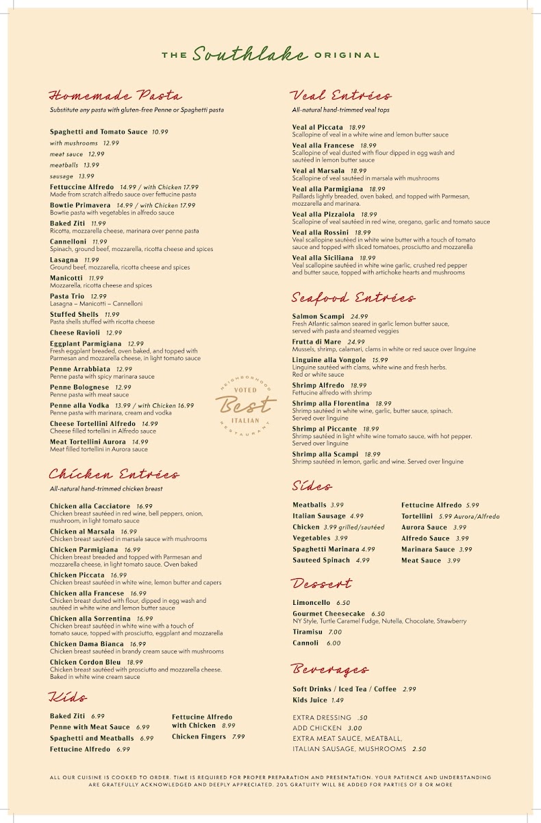 Menu Armend's Pizza & Pasta-1