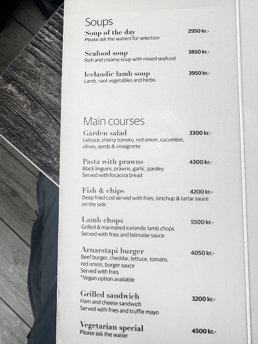 Menu Arnarstapi Center And Snjófell Restaurant-3