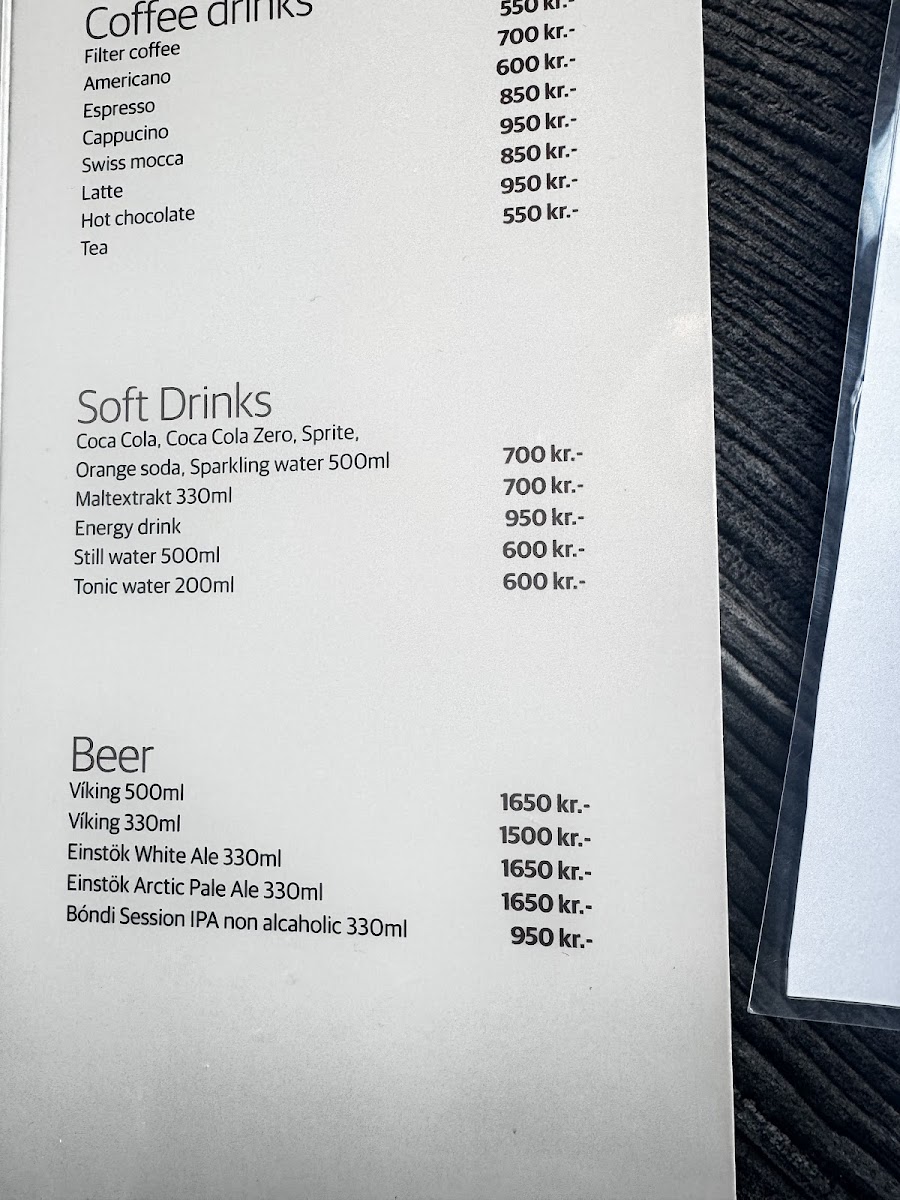 Menu Arnarstapi Center And Snjófell Restaurant-9