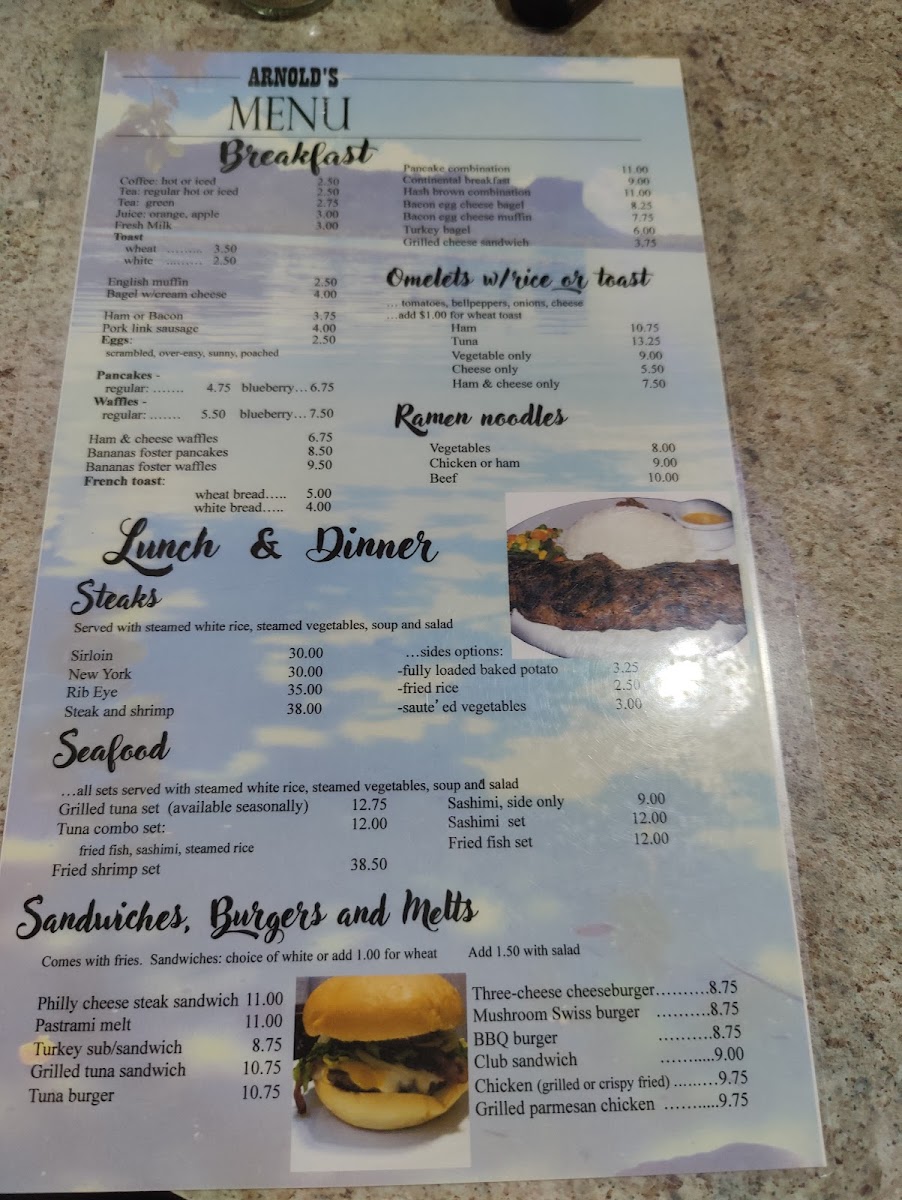 Menu Arnold's-2