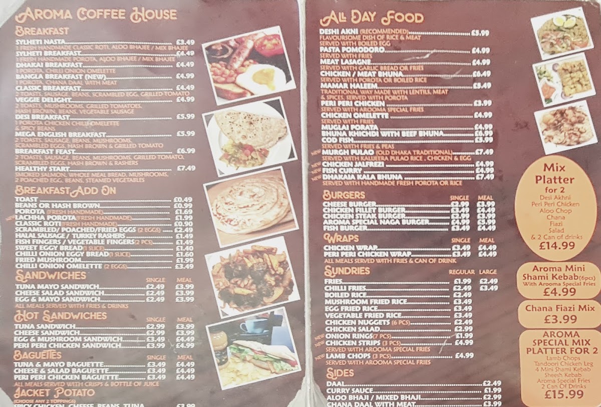 Menu Aroma Coffee House & Desi Restaurant-1