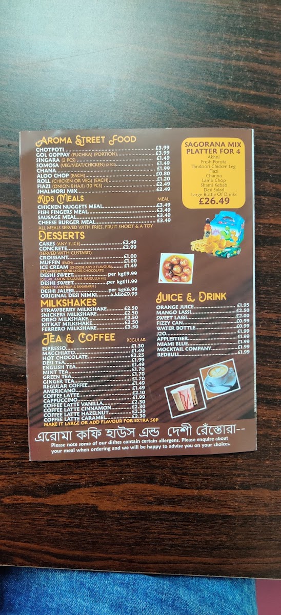 Menu Aroma Coffee House & Desi Restaurant-8