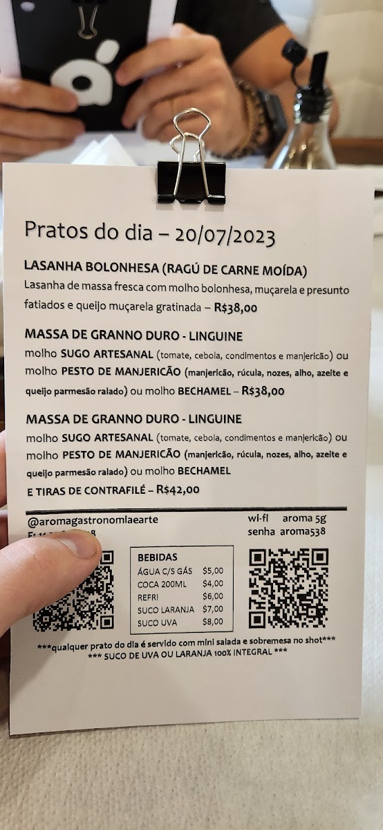 Menu Ároma Gastronomia E Arte-1