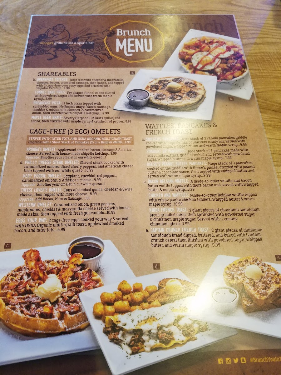 Menu Arooga's Sports Tavern And Game Room-4
