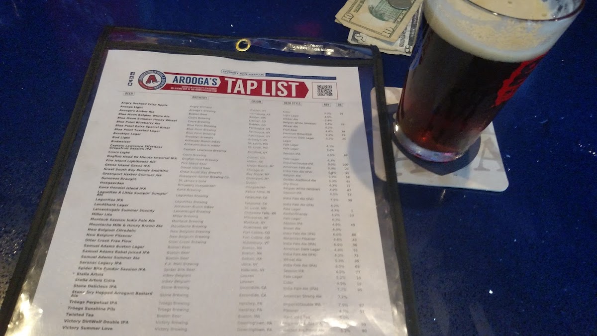 Menu Arooga's Sports Tavern And Game Room-7