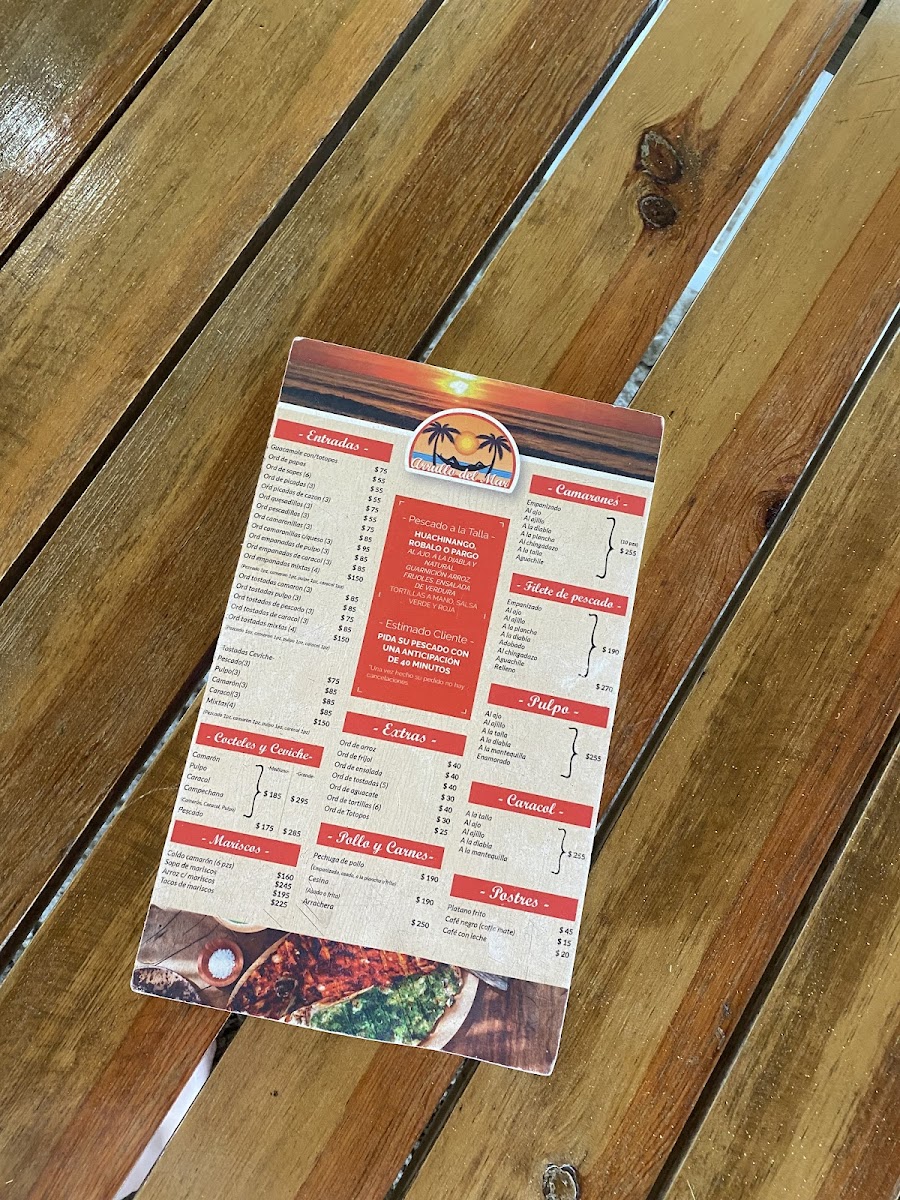 Menu Arrullo Del Mar-1