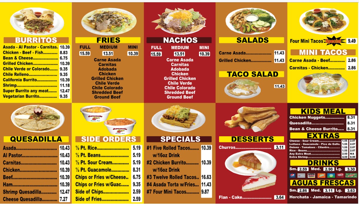 Menu Arsenio's Mexican Food-1