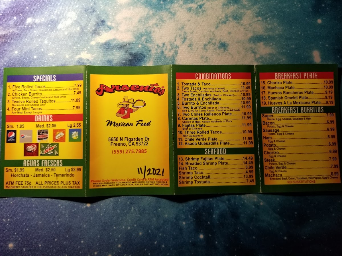 Menu Arsenio's Mexican Food-4
