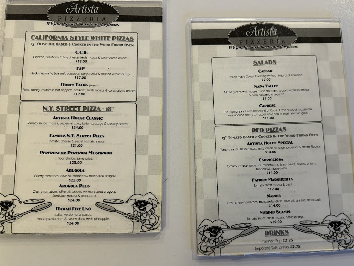 Menu Artista Pizzeria-1