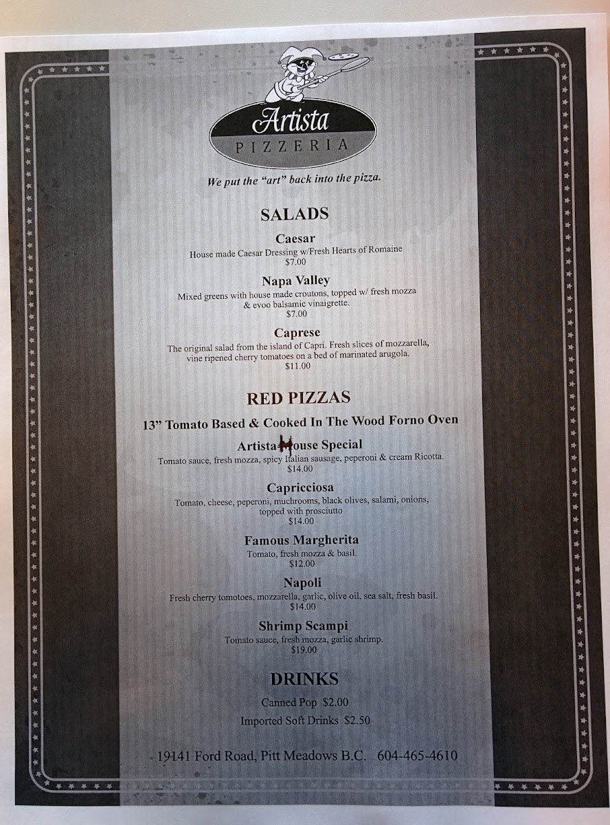 Menu Artista Pizzeria-2