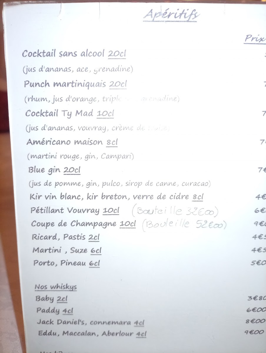 Menu Ar'ty Mad-3