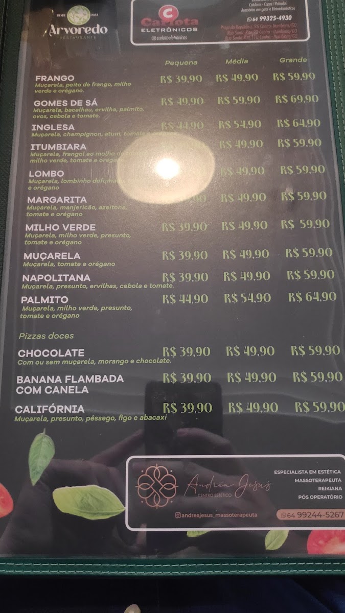 Menu Arvoredo - Restaurante, Pizzaria E Choperia-1
