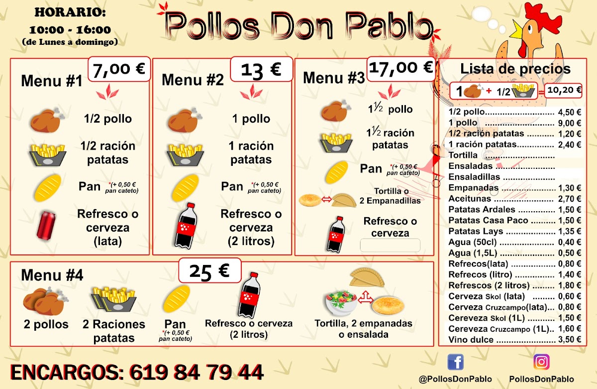 Menu Asador De Pollos Don Pablo-1