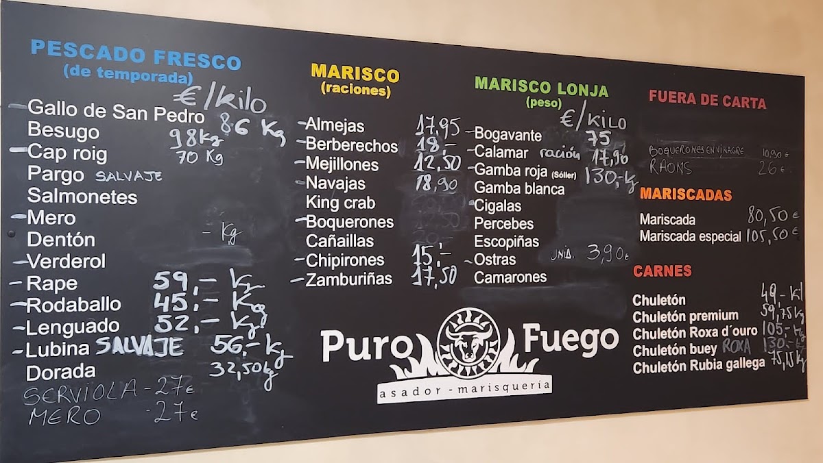 Menu Asador Marisquería Puro Fuego-1