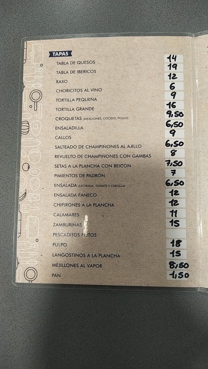 Menu Asador O Faneco Taperia Parque Forestal De Beade-1