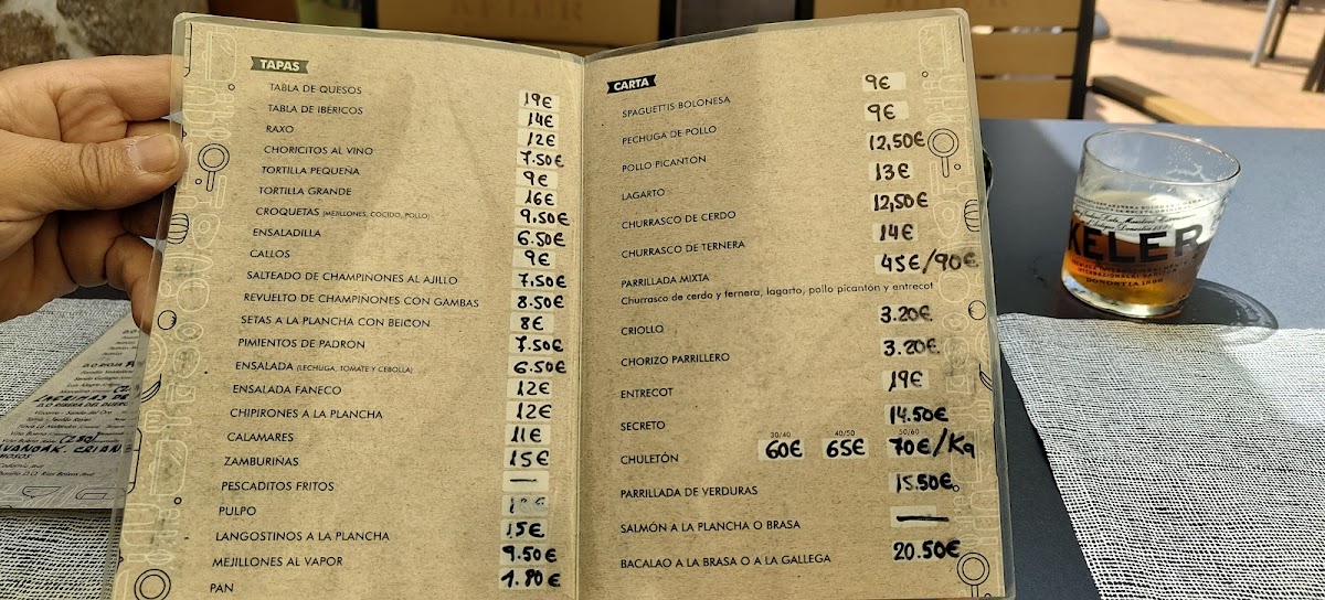 Menu Asador O Faneco Taperia Parque Forestal De Beade-8