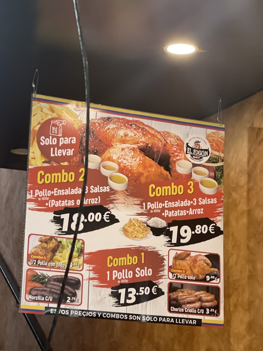 Menu Asador Y Pollos A La Brasa El Fogón Madrid - Pueblo Nuevo-4