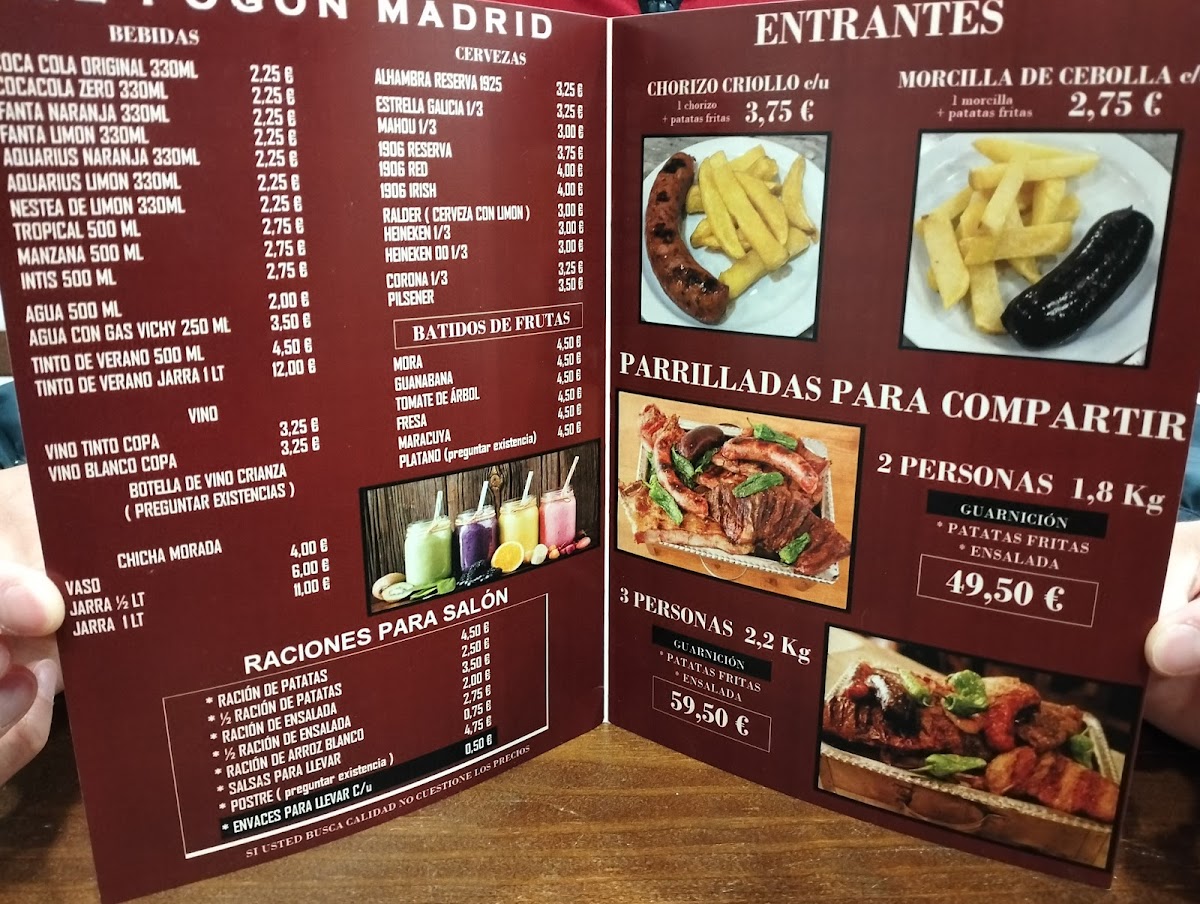 Menu Asador Y Pollos A La Brasa El Fogón Madrid - Pueblo Nuevo-7