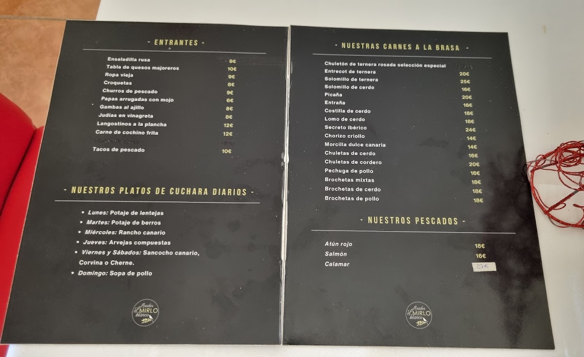Menu Asador,grill House, El Mirlo Blanco-1