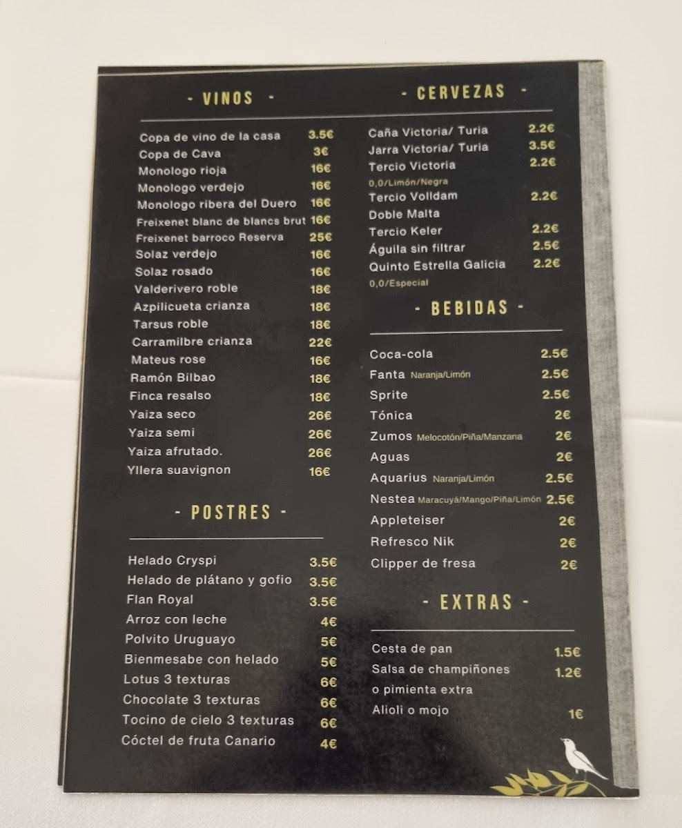 Menu Asador,grill House, El Mirlo Blanco-2