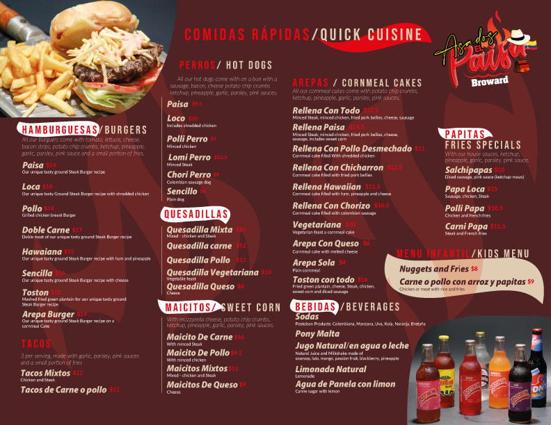 Menu Asados El Paisa Broward-1