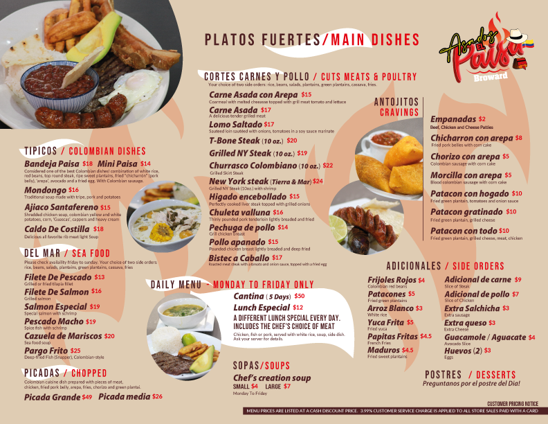Menu Asados El Paisa Broward-2
