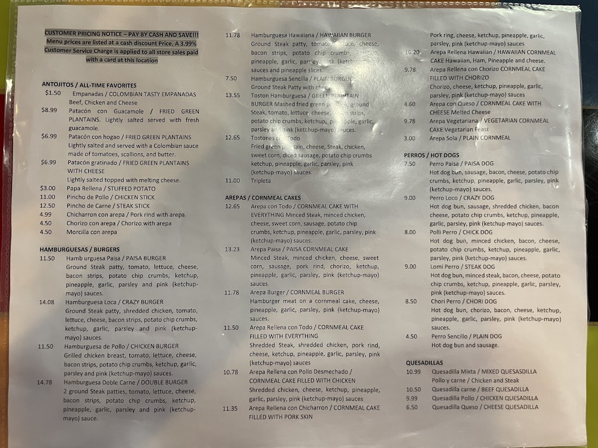 Menu Asados El Paisa Broward-5