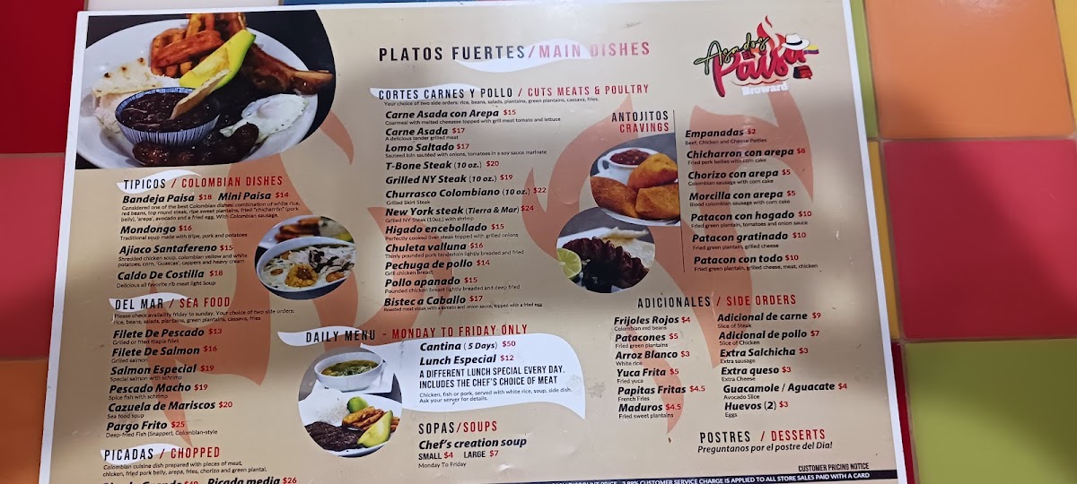 Menu Asados El Paisa Broward-7