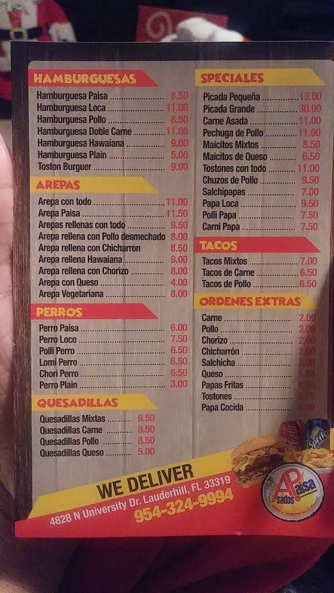 Menu Asados El Paisa Broward-8