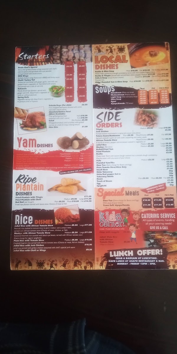 Menu Asafo Ghanaian Restaurant-2