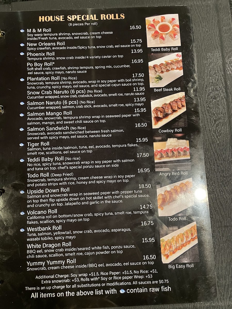 Menu Asahi Sushi Bar And Asian Grill-1