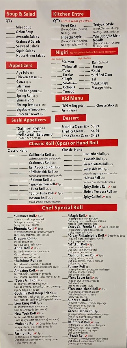 Menu Asahi Sushi-1