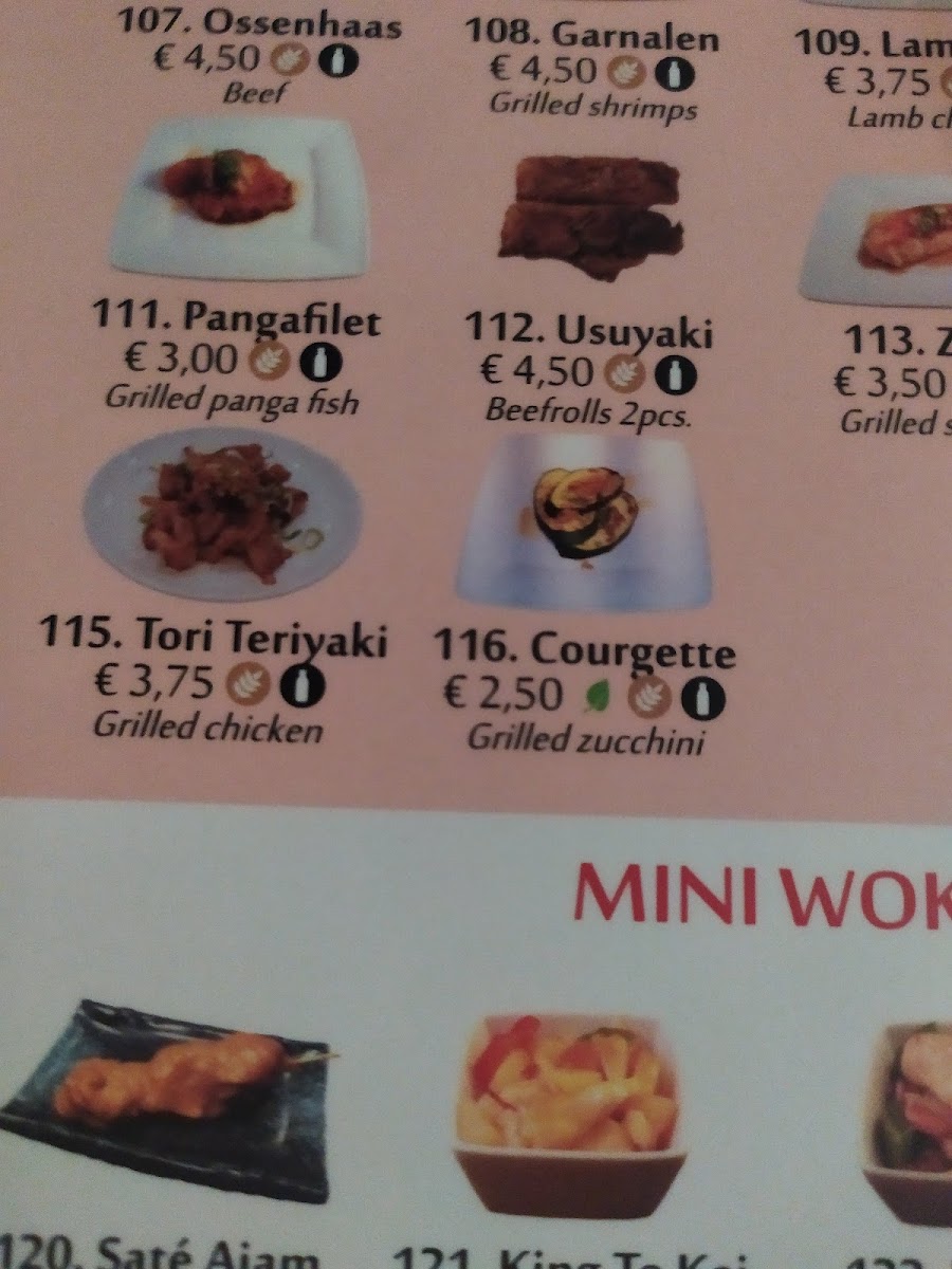 Menu Asaka-8