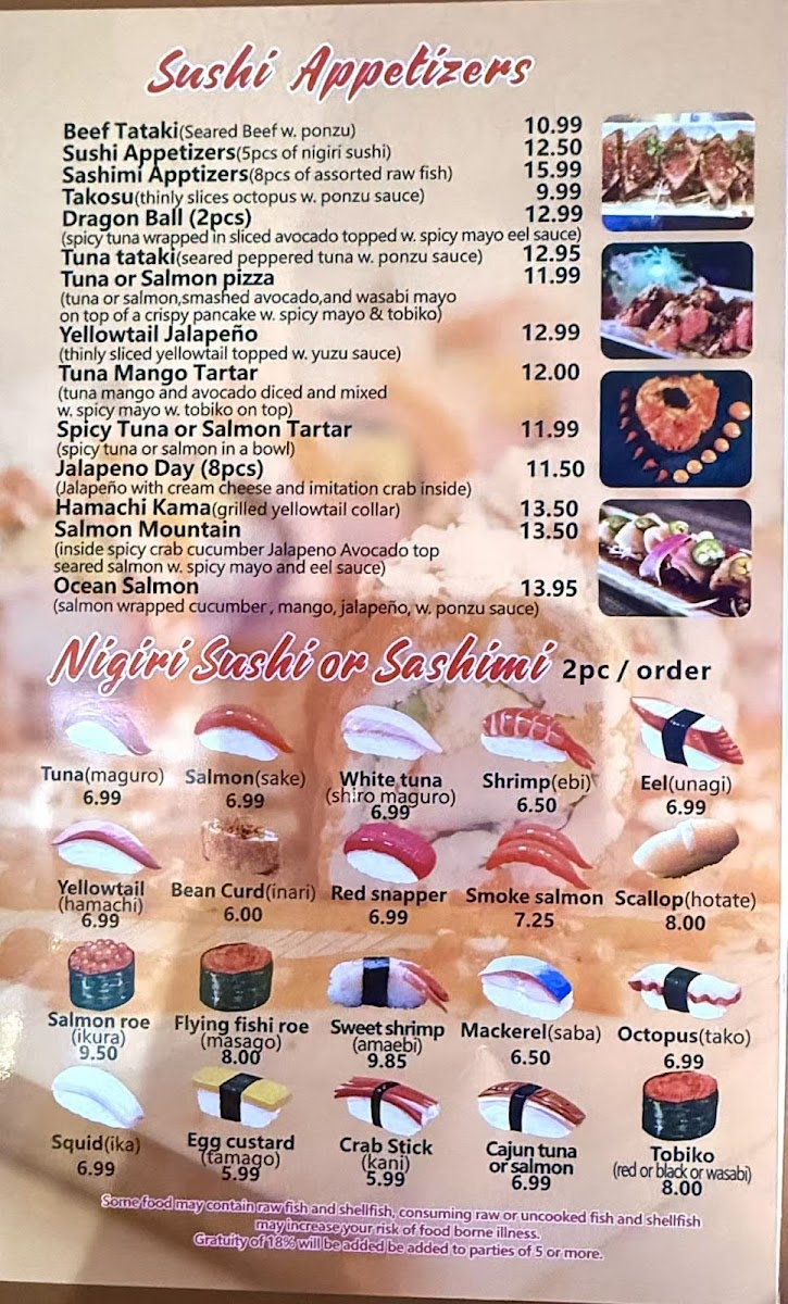 Menu Asami Hibachi Sushi Bar-2