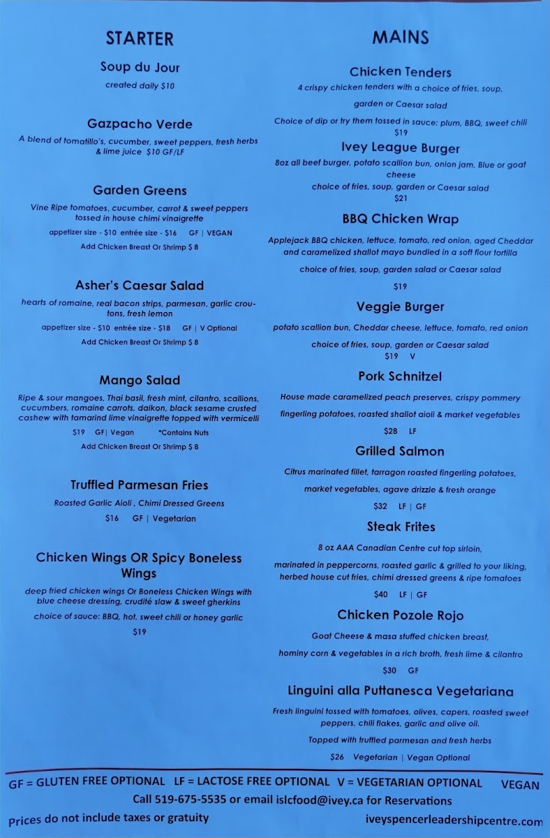 Menu Asher's Restaurant & Patio-9